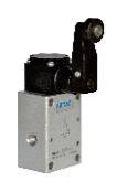 AIRTAC MANUAL VALVES, CM3 SERIES ROLLER TYPE&lt;BR&gt;COMPACT 3 WAY 2 POSITION N.C, 1/8&quot; NPT PORTS
